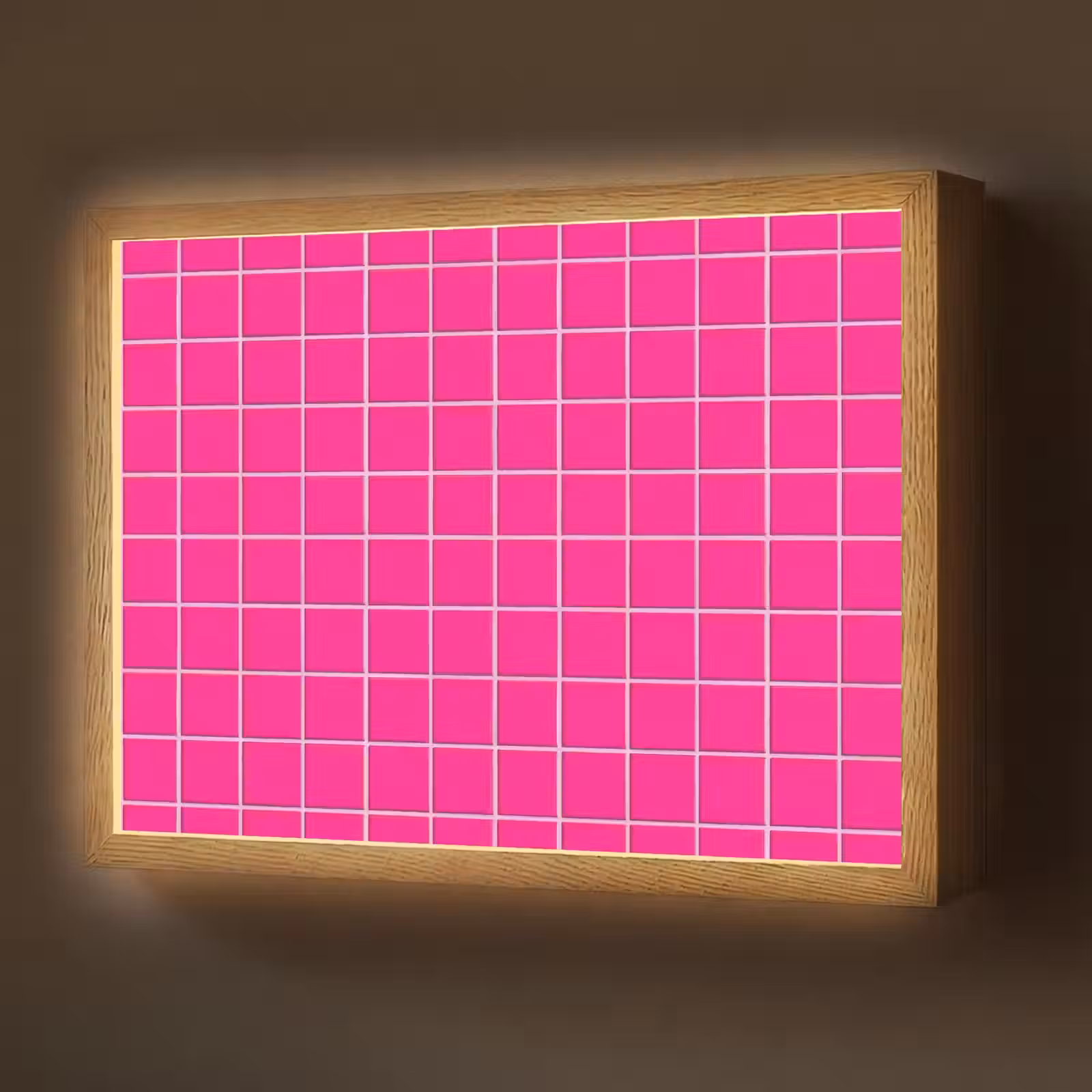 Lightbox - Wandlamp - Tegels - Vierkant - Fuchsia — 1