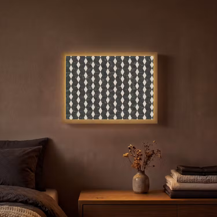 Lightbox - Wandlamp - Geometrisch - Patroon - Marmer - Groen — 3