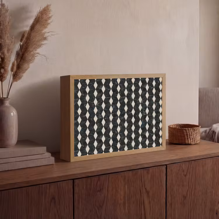 Lightbox - Wandlamp - Geometrisch - Patroon - Marmer - Groen — 4