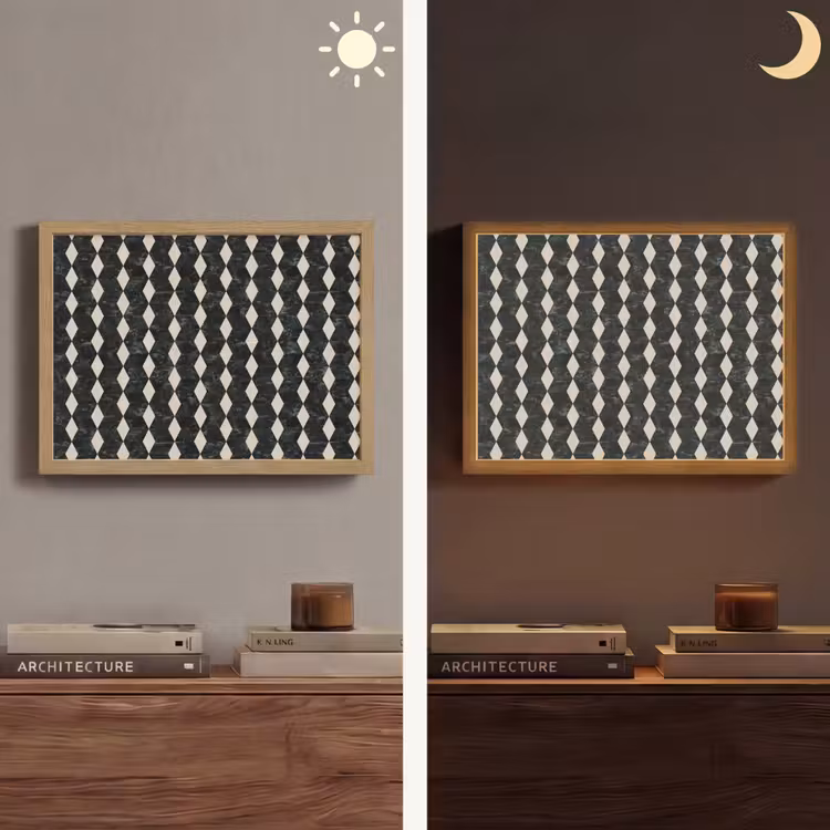 Lightbox - Wandlamp - Geometrisch - Patroon - Marmer - Groen — 6