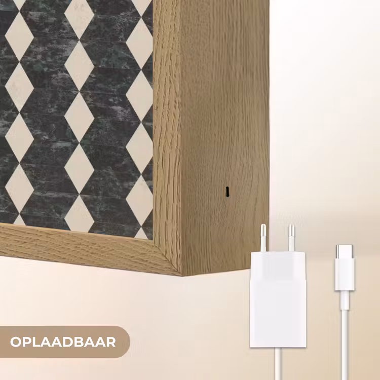 Lightbox - Wandlamp - Geometrisch - Patroon - Marmer - Groen — 7
