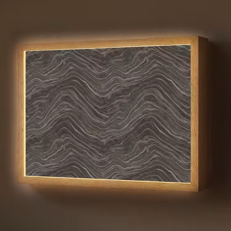 Lightbox - Wandlamp - Patroon - Contrast - Antraciet — 1