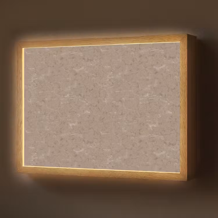 Lightbox - Wandlamp - Patroon - Kalksteen - Beige — 1