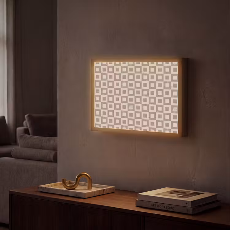Lightbox - Wandlamp - Patroon - Marmer - Beige — 2