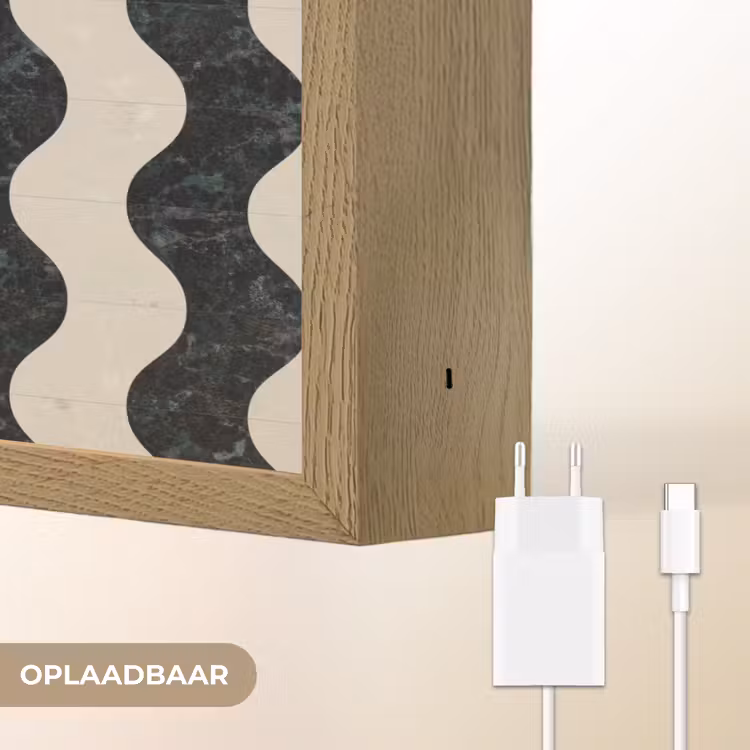 Lightbox - Wandlamp - Patroon - Marmer - Groen - Cremé — 7