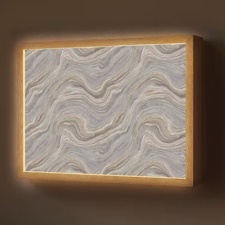 Lightbox - Wandlamp - Patroon - Sereen - Paars - Groen — 1