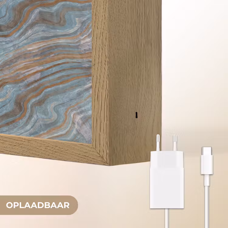 Lightbox - Wandlamp - Patroon - Steen - Blauw — 7