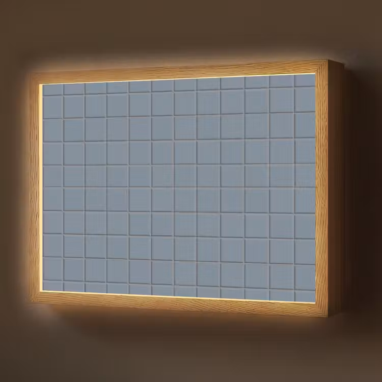 Lightbox - Wandlamp - Patroon - Tegel - Blauwgrijs — 1