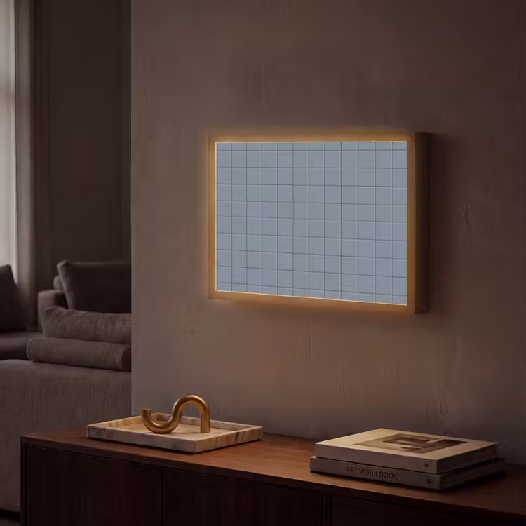 Lightbox - Wandlamp - Patroon - Tegel - Blauwgrijs — 2