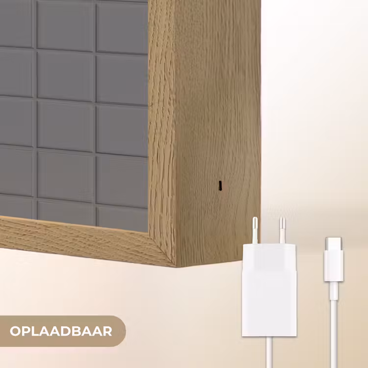 Lightbox - Wandlamp - Patroon - Tegel - Grafiet - Grijs — 7