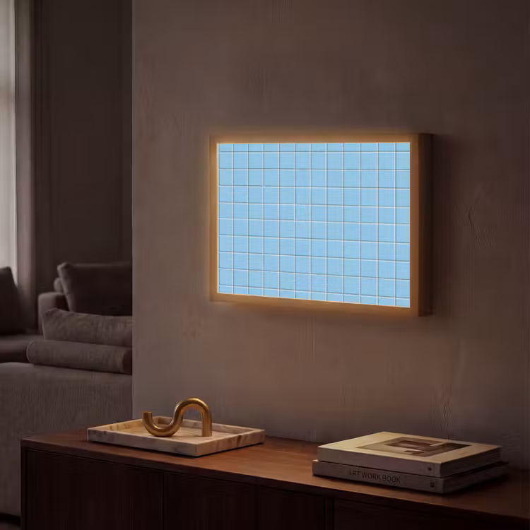 Lightbox - Wandlamp - Patroon - Tegel - Pastel - Blauw — 2