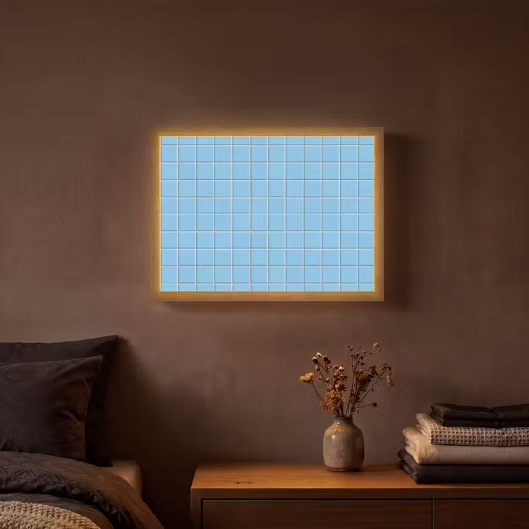 Lightbox - Wandlamp - Patroon - Tegel - Pastel - Blauw — 3