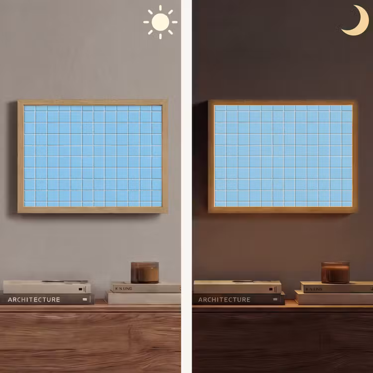 Lightbox - Wandlamp - Patroon - Tegel - Pastel - Blauw — 6