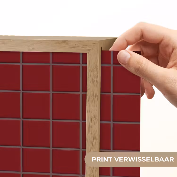 Lightbox - Wandlamp - Patroon - Tegels - Burgundy — 5