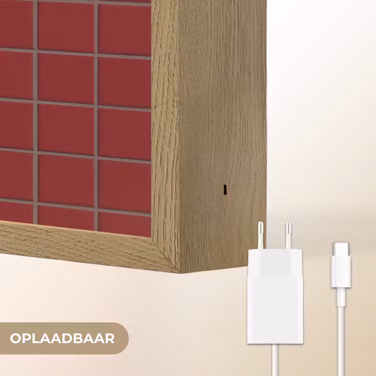 Lightbox - Wandlamp - Patroon - Tegels - Burgundy — 7