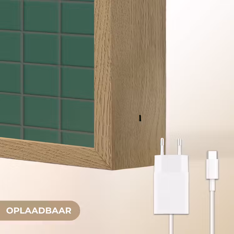 Lightbox - Wandlamp - Patroon - Tegels - Dennen - Groen — 7