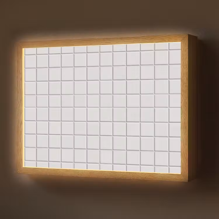 Lightbox - Wandlamp - Patroon - Tegels - Grijs - Wit — 1