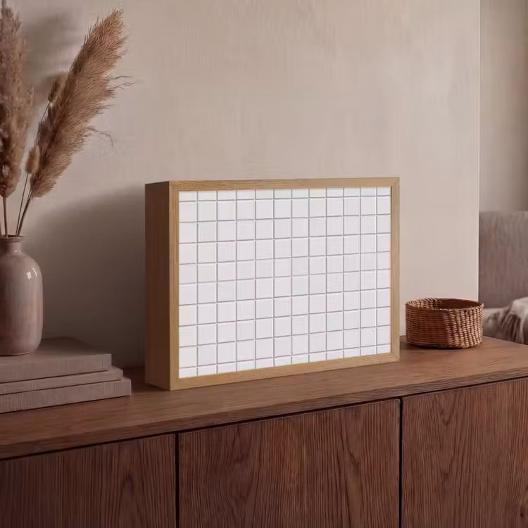 Lightbox - Wandlamp - Patroon - Tegels - Grijs - Wit — 4