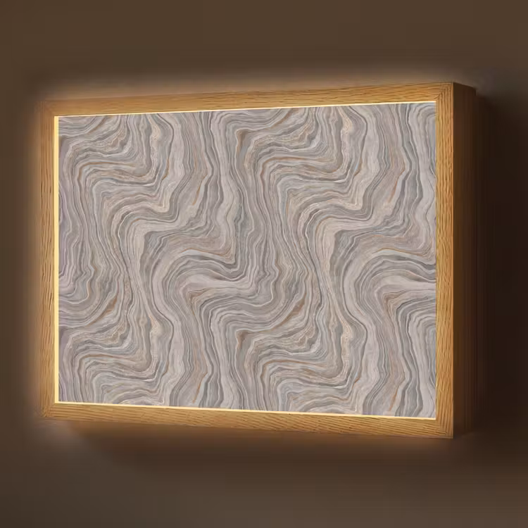 Lightbox - Wandlamp - Patroon - Textuur - Grijs — 1