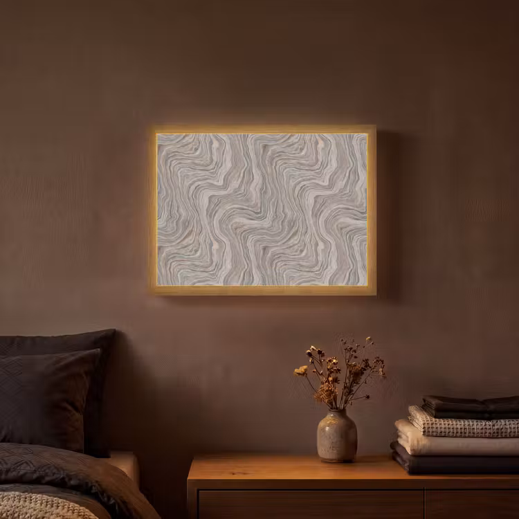 Lightbox - Wandlamp - Patroon - Textuur - Grijs — 3
