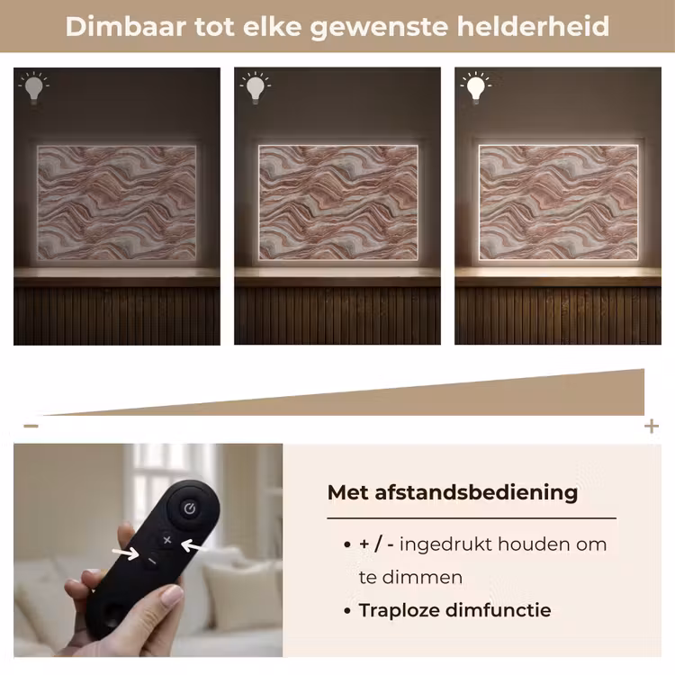 Lightbox - Wandlamp - Patroon - Zandsteen - Travertijn — 9