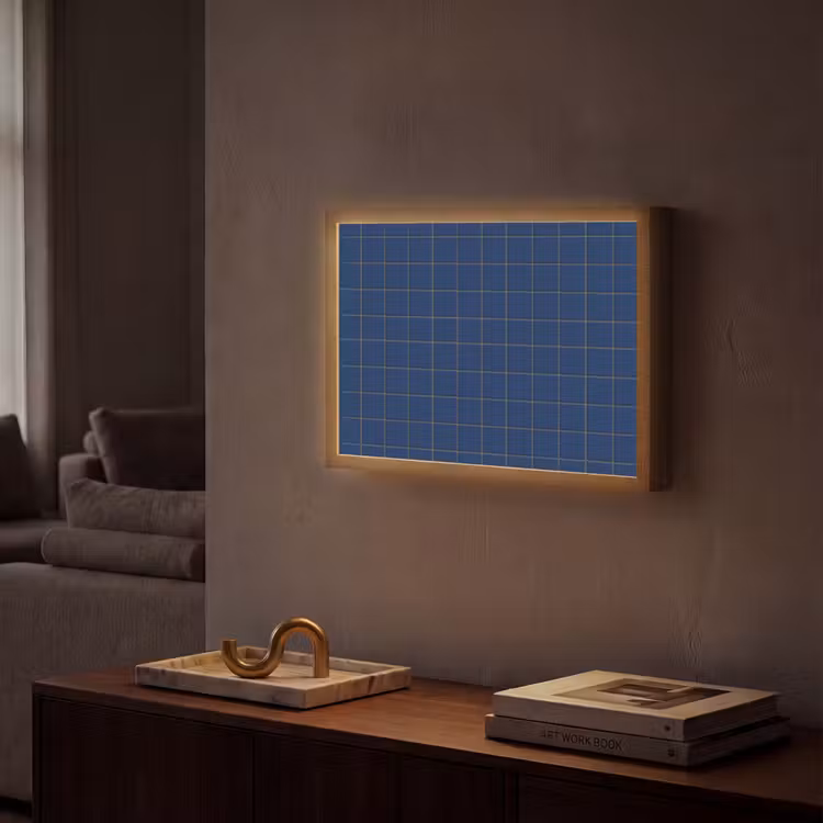Lightbox - Wandlamp - Tegel - Patroon - Blauw — 2