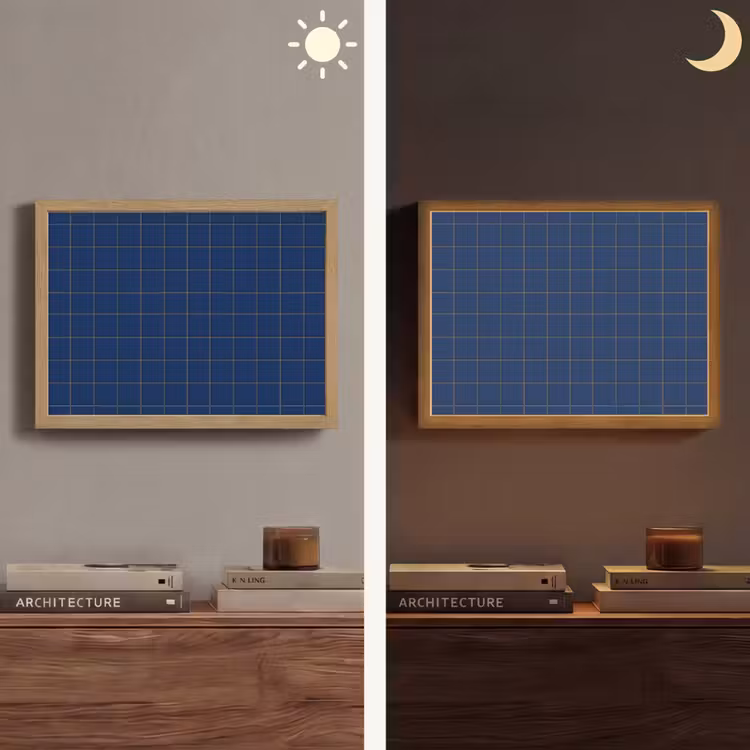 Lightbox - Wandlamp - Tegel - Patroon - Blauw — 6