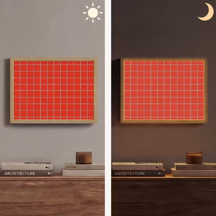 Lightbox - Wandlamp - Tegel - Patroon - Kersen - Rood — 6