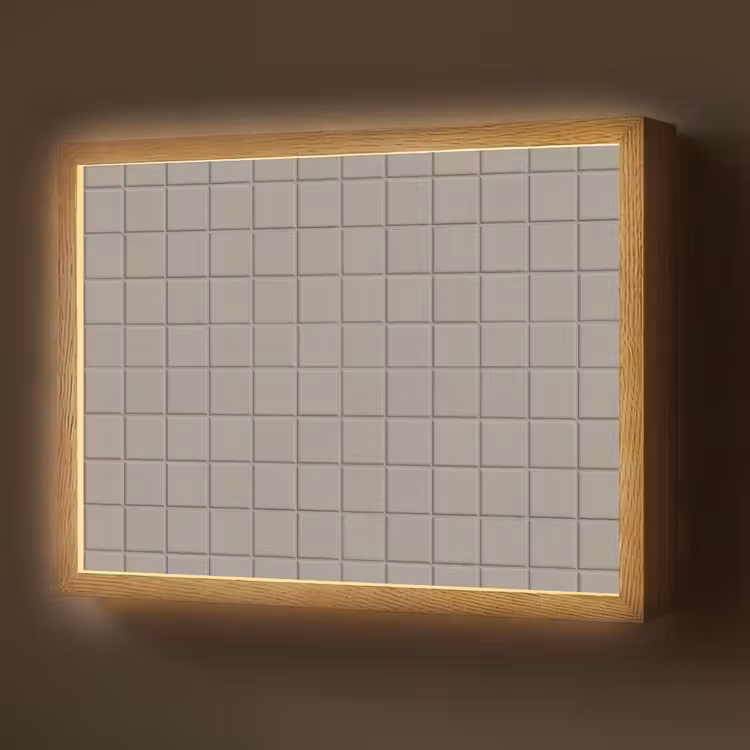 Lightbox - Wandlamp - Tegel - Patroon Kiezel - Grijs — 1