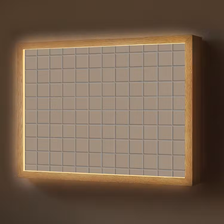 Lightbox - Wandlamp - Tegel - Patroon - Taupe — 1