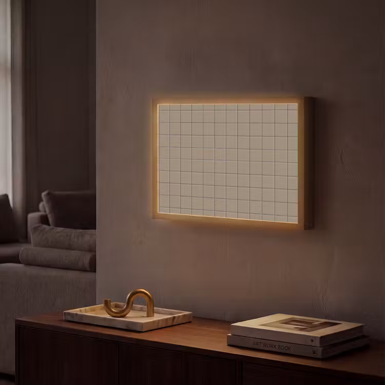 Lightbox - Wandlamp - Tegel - Patroon - Taupe — 2