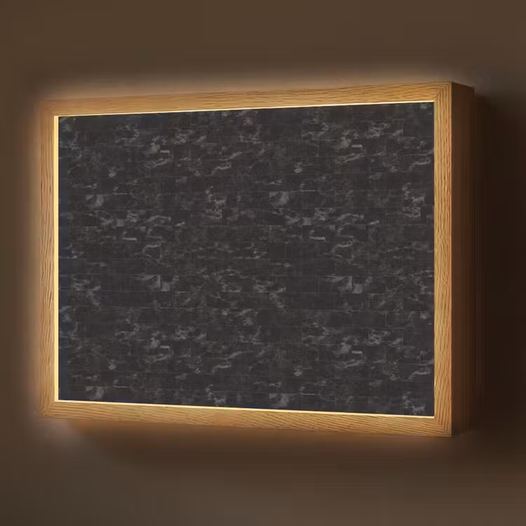 Lightbox - Wandlamp - Tegels - Patroon - Marmer - Zwart — 1