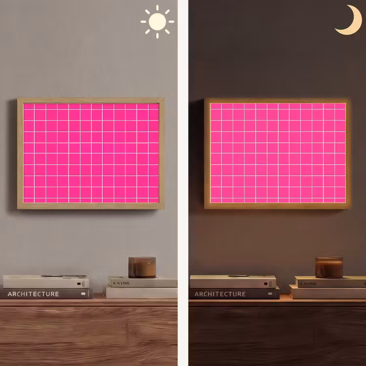 Lightbox - Wandlamp - Tegels - Vierkant - Fuchsia — 6