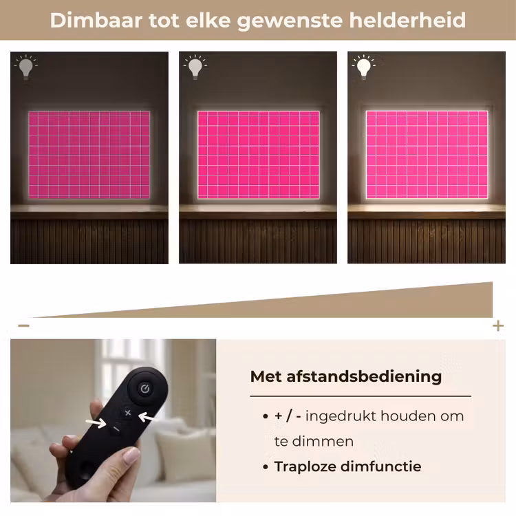Lightbox - Wandlamp - Tegels - Vierkant - Fuchsia — 9