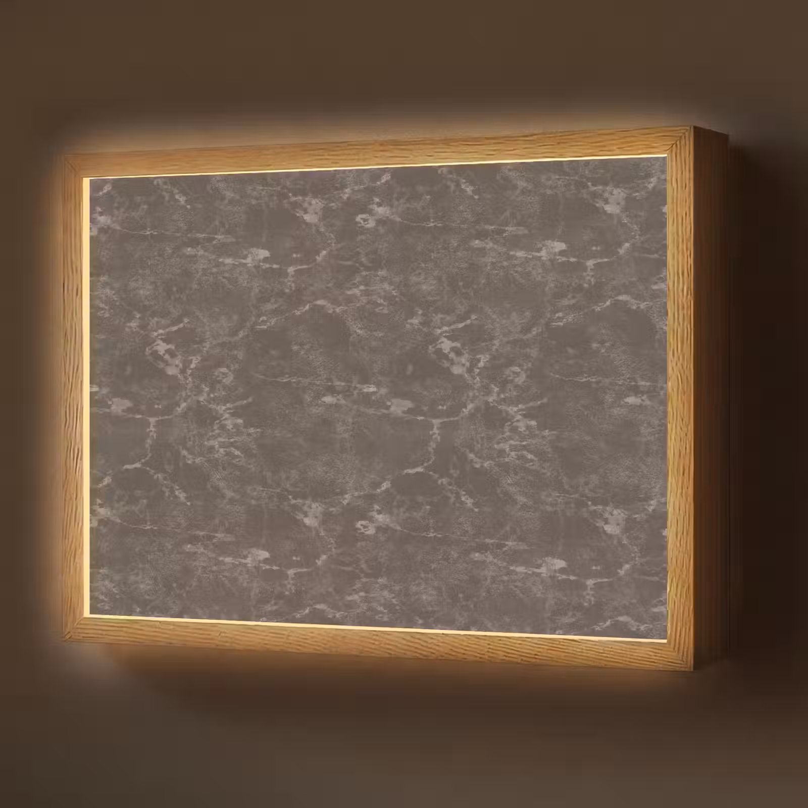 Lightbox - Wandlamp - Marmer - Aders - Bruin — 1