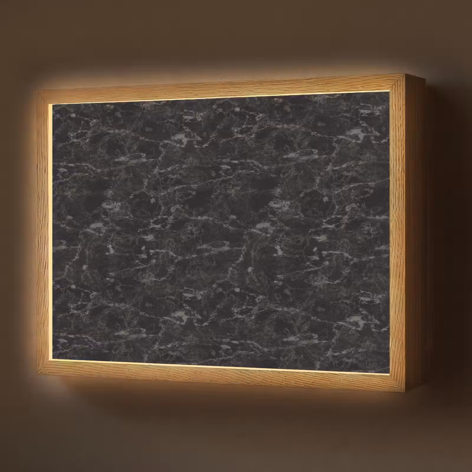 Lightbox - Wandlamp - Marmer - Aders - Zwart — 1