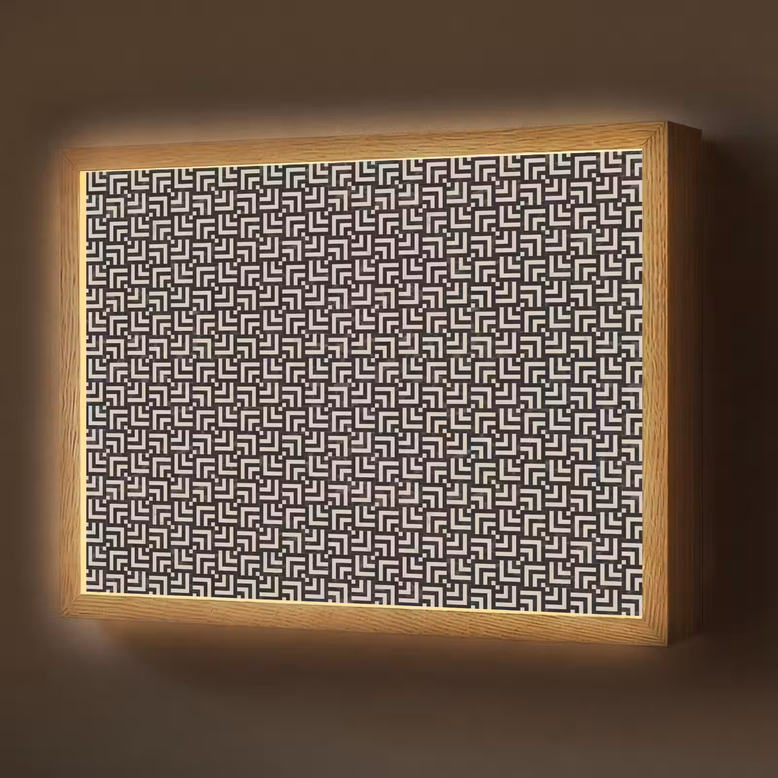 Lightbox - Wandlamp - Patroon - Marmer - Zwart — 1