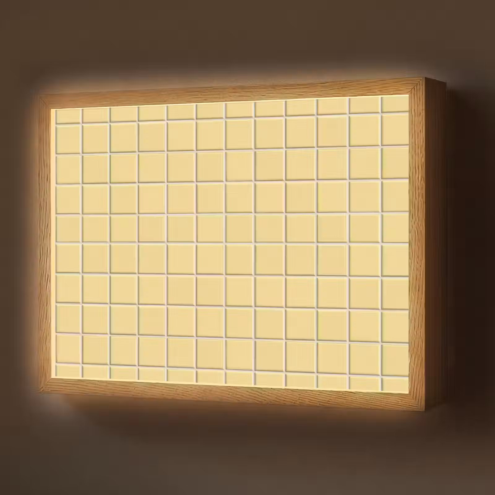 Lightbox - Wandlamp - Patroon - Tegels - Geel — 1