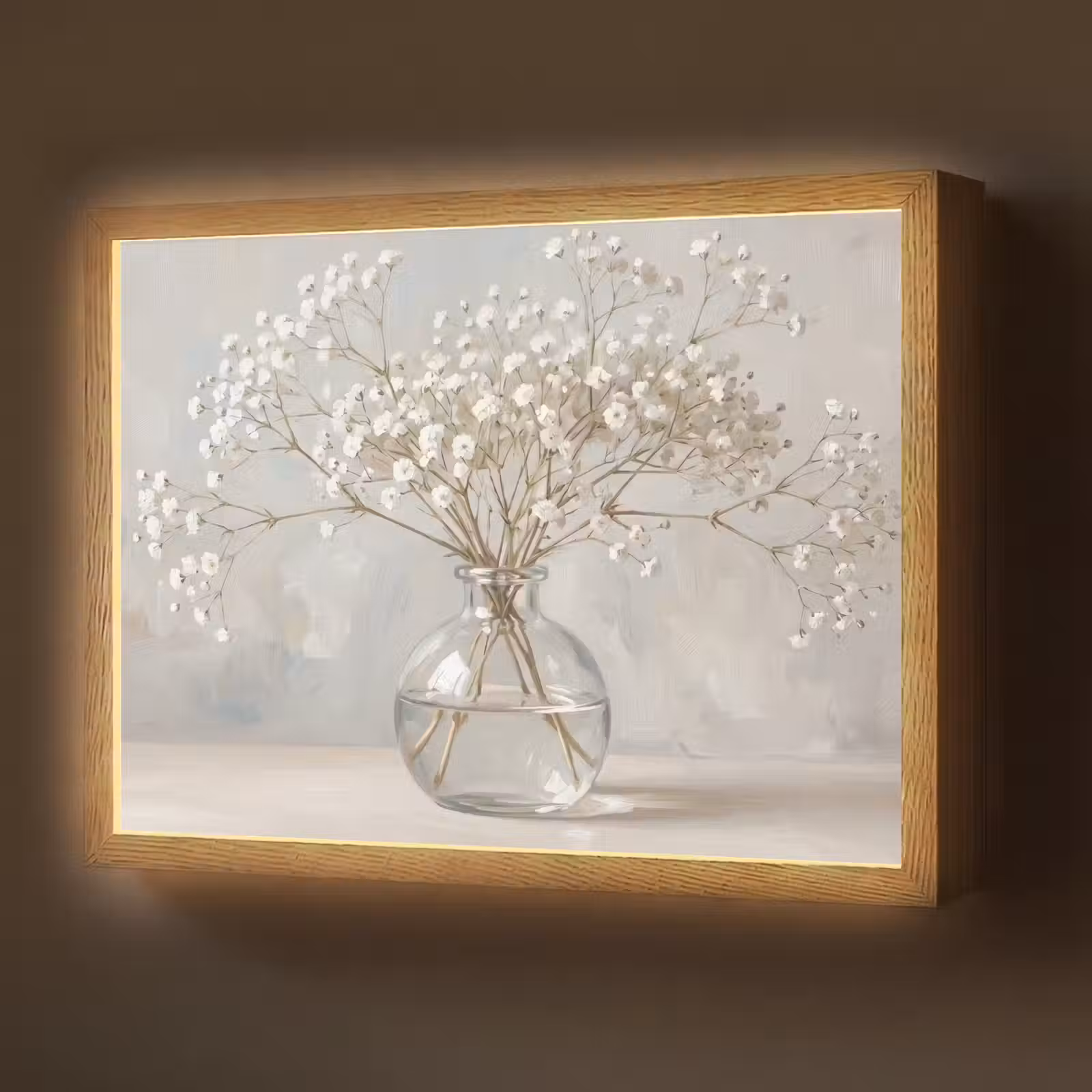 Lightbox - Wandlamp - Vaas - Gipskruid - Wit — 1
