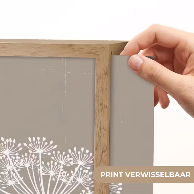Lightbox - Wandlamp - Grafisch - Fluitenkruid - Taupe — 5