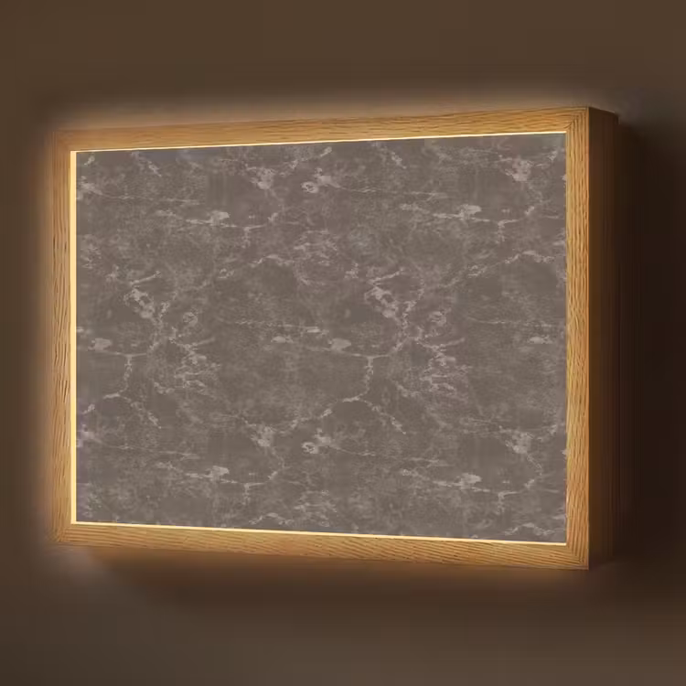 Lightbox - Wandlamp - Marmer - Aders - Bruin — 1