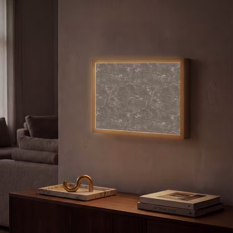 Lightbox - Wandlamp - Marmer - Aders - Bruin — 2