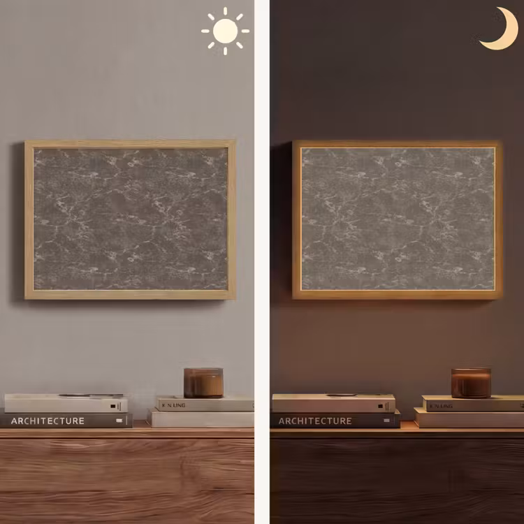Lightbox - Wandlamp - Marmer - Aders - Bruin — 6