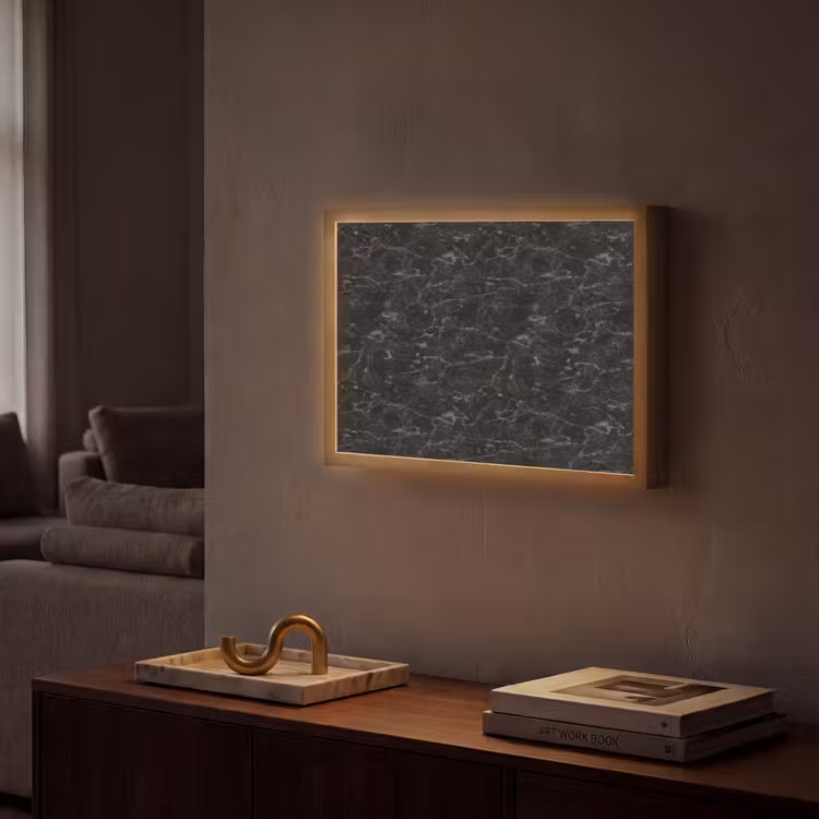 Lightbox - Wandlamp - Marmer - Aders - Zwart — 2