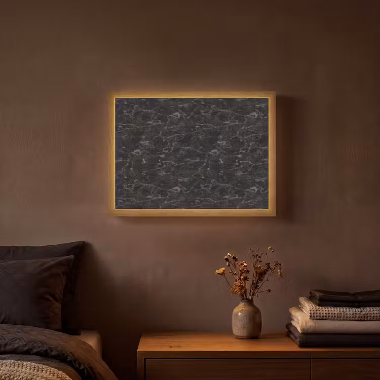 Lightbox - Wandlamp - Marmer - Aders - Zwart — 3