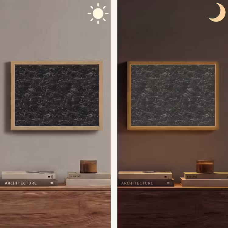 Lightbox - Wandlamp - Marmer - Aders - Zwart — 6