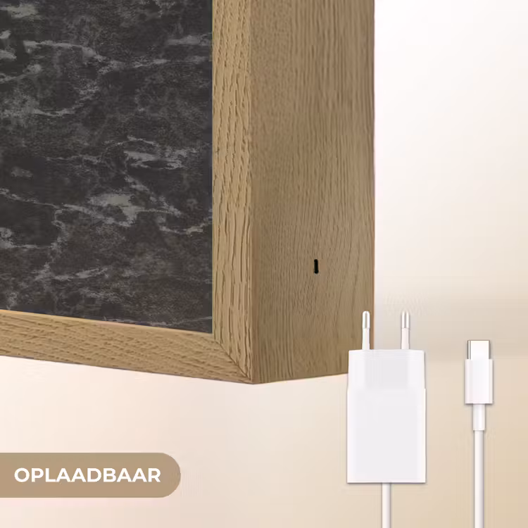 Lightbox - Wandlamp - Marmer - Aders - Zwart — 7