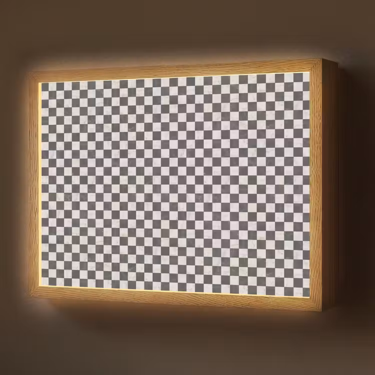 Lightbox - Wandlamp - Marmer - Patroon - Grijs — 1