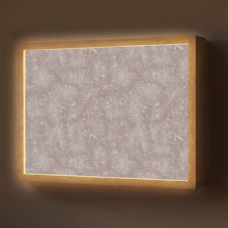 Lightbox - Wandlamp - Marmer - Patroon - Mauve — 1