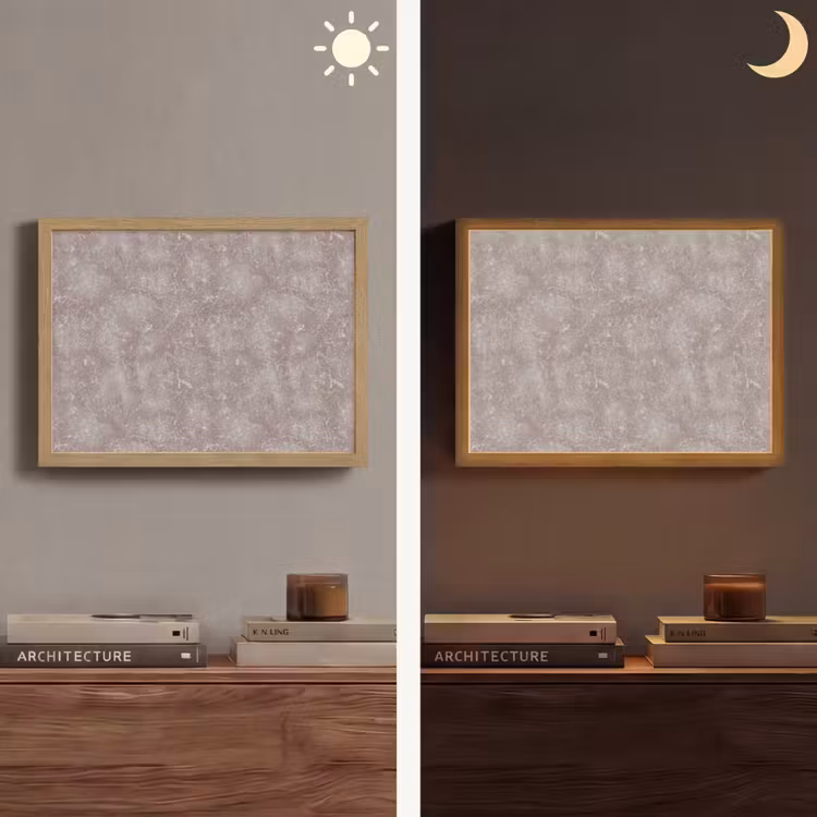 Lightbox - Wandlamp - Marmer - Patroon - Mauve — 6